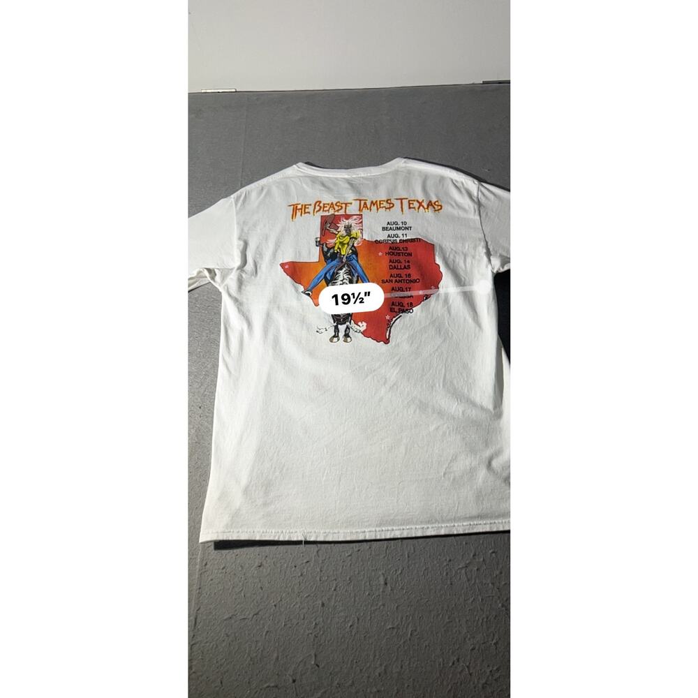 Iron Maiden Texas 1982 The Beast Tames Texas Tee L - Picture 5 of 11